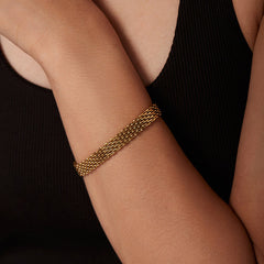 Golden Mesh Bracelet