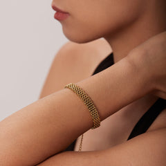 Golden Mesh Bracelet