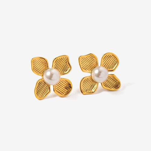 Flower Pearl Earrings