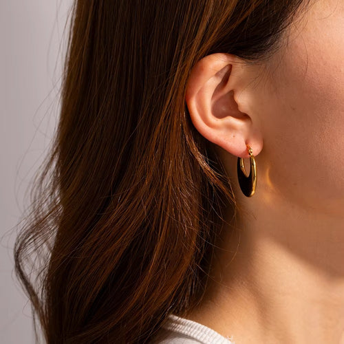 C Flat Earrings