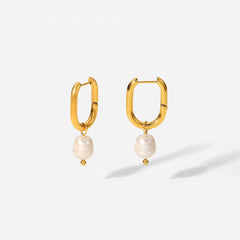 Pearl Hoop Earrings