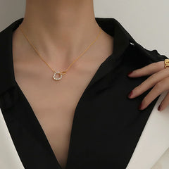 Double Ring Necklace