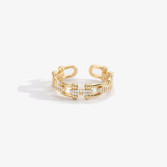 Hard Link Diamond Ring