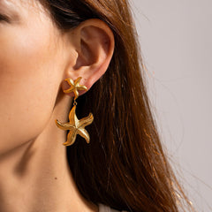 Starfish Pendant Earrings