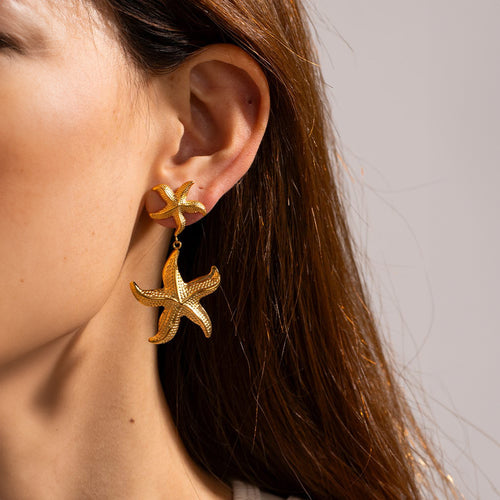 Starfish Pendant Earrings