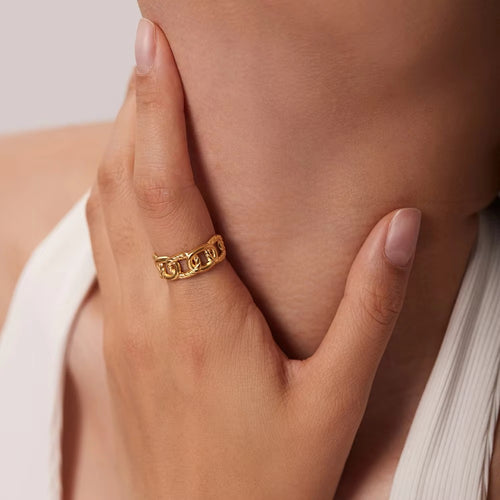 Gold Chain Ring