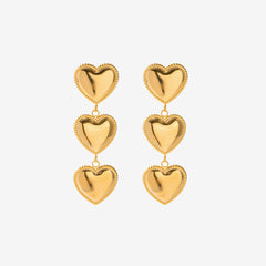 Layered Heart Earrings