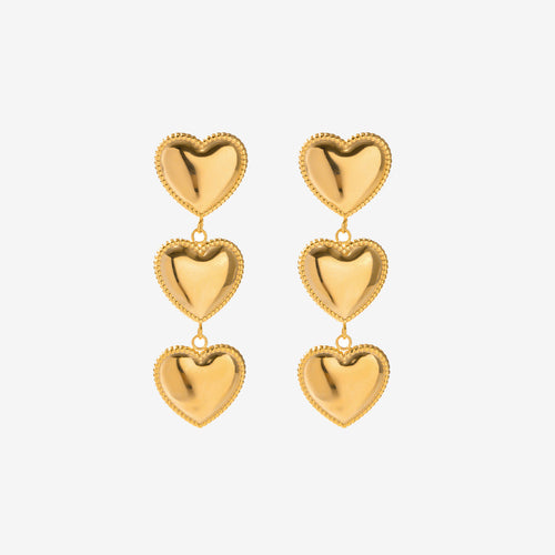 Layered Heart Earrings